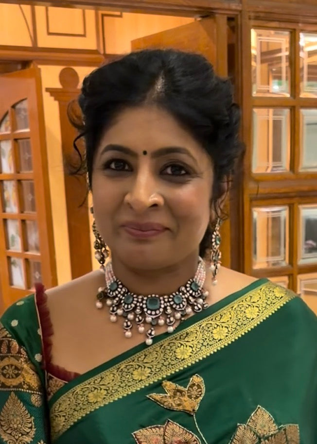 Pure 92.5 Silver Nithilya Victorian Choker Set | SHOBITAM