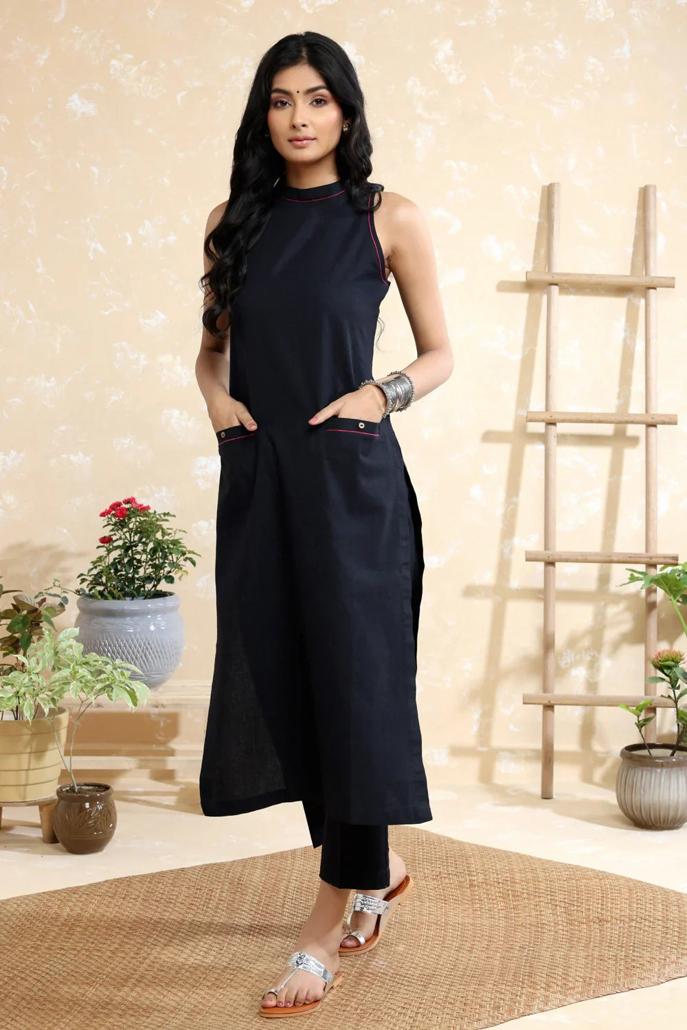 Black Malai Cotton Co-ord Set | SHOBITAM