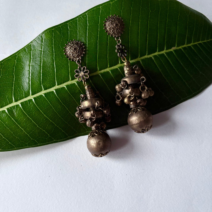 Golden Ball Earrings | SHOBITAM