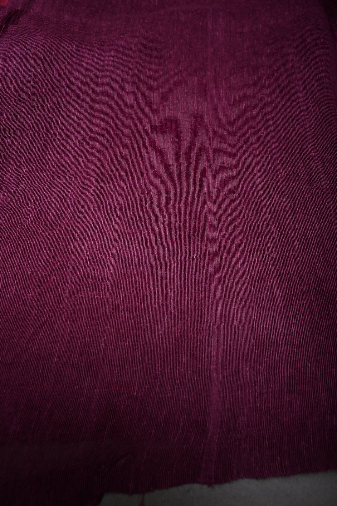 Magenta Geecha Tussar Silk Saree with Jamdani Meenakari Weaving and Zari Floral Border | SILK MARK CERTIFIED | SHOBITAM