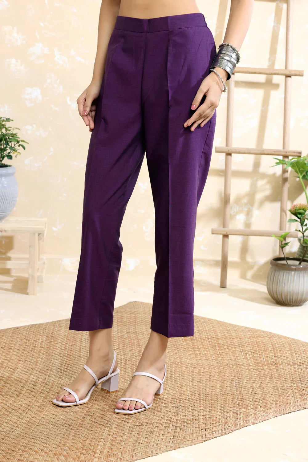 Purple Malai Cotton Co-ord Set | SHOBITAM