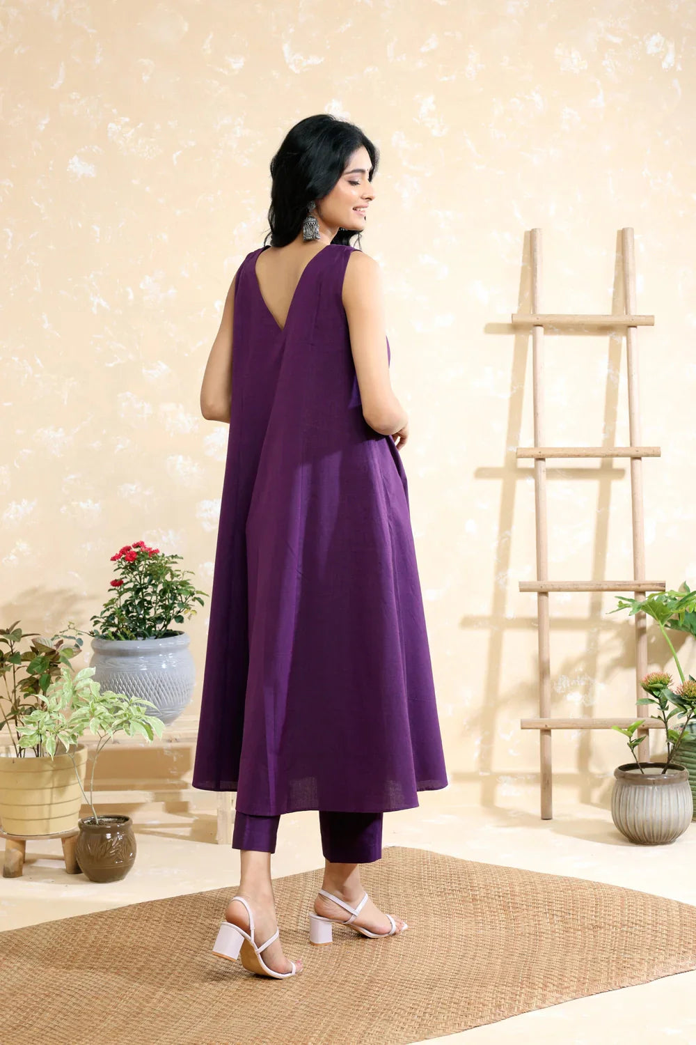 Purple Malai Cotton Co-ord Set | SHOBITAM