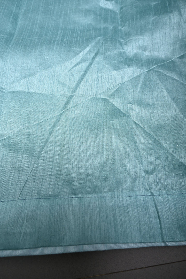 Teal Blue Full Sequins Embellished on Net Partywear Saree | SHOBITAM