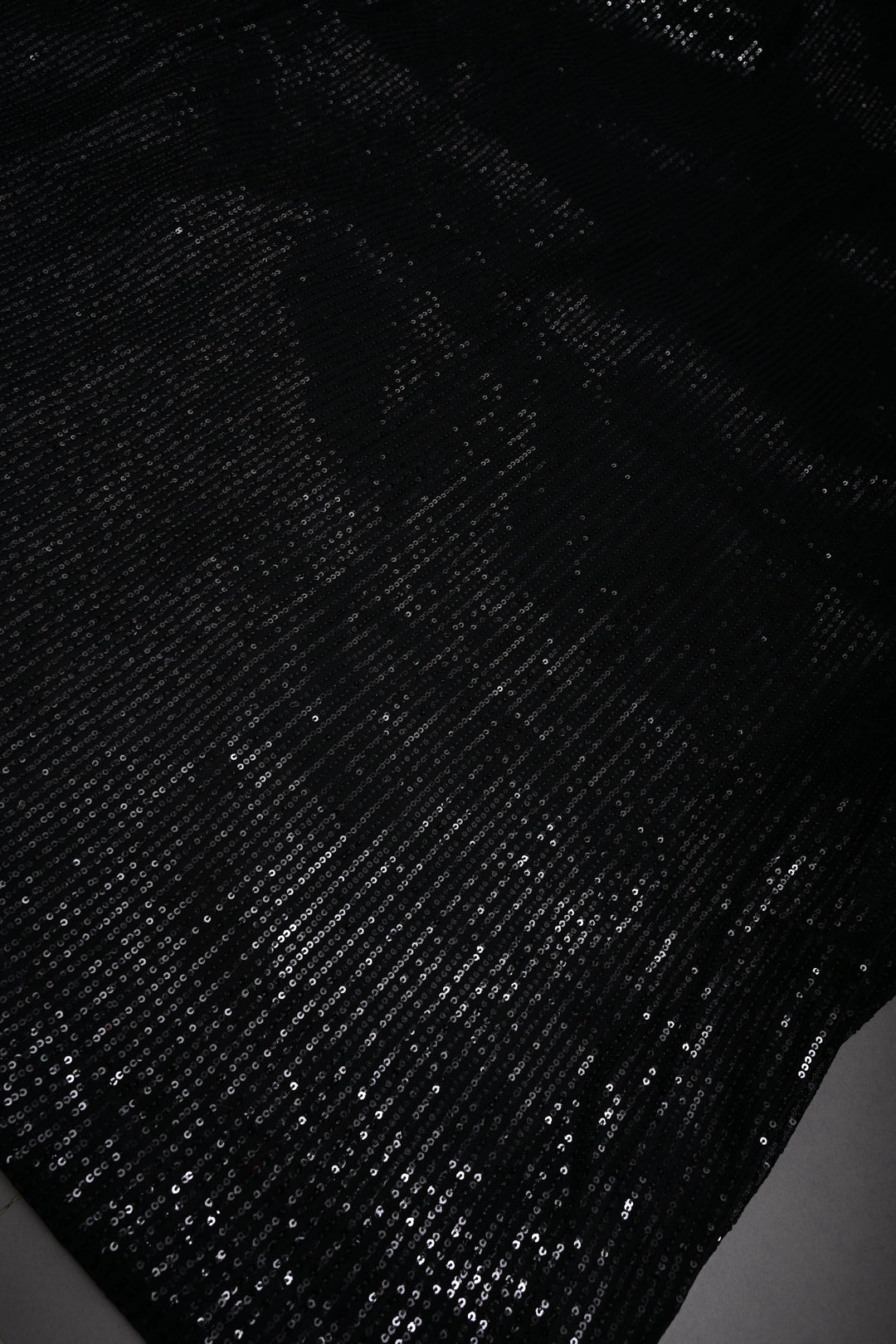 Black Full Sequins Embellished on Net Partywear Saree | SHOBITAM