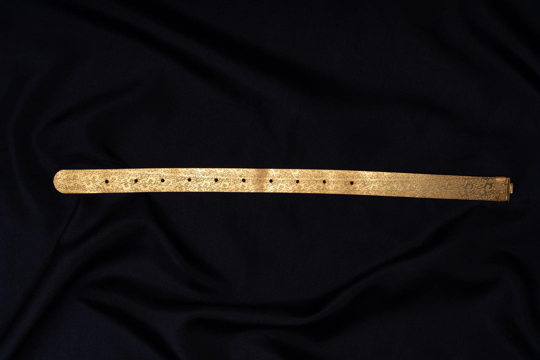 Pure 92.5 Silver, Gold Plated Saraswati Oddiyanam/Hip Belts.