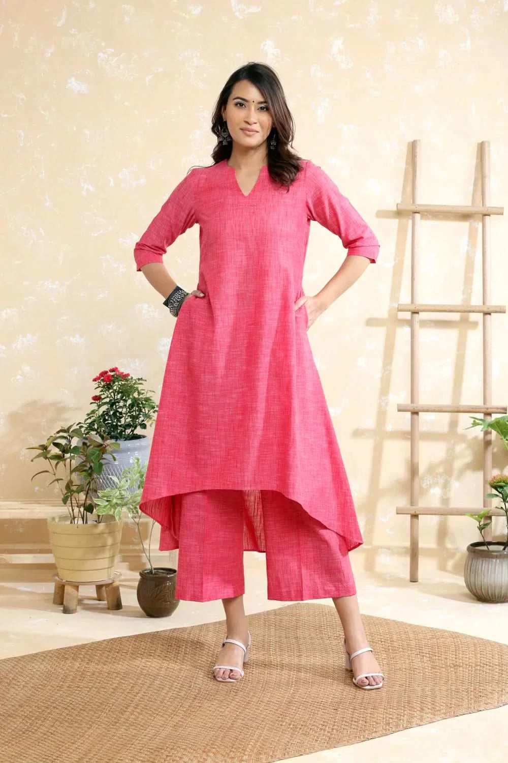Pink Pure Cotton Co-ord Set | SHOBITAM