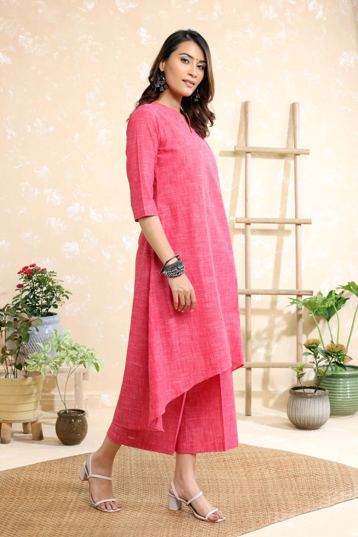 Pink Pure Cotton Co-ord Set | SHOBITAM