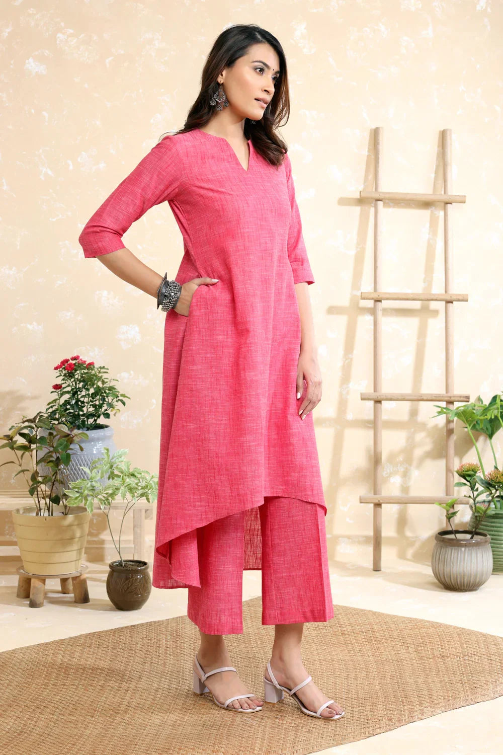 Pink Pure Cotton Co-ord Set | SHOBITAM