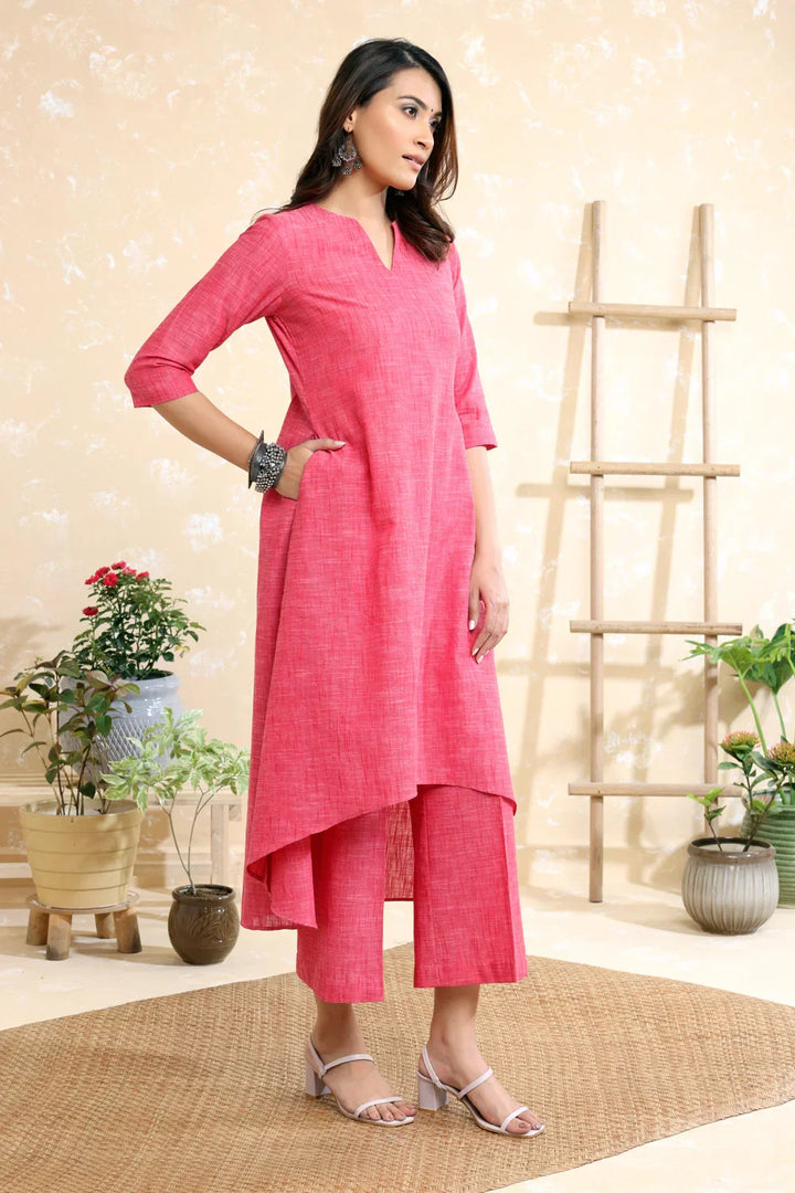 Pink Pure Cotton Co-ord Set | SHOBITAM