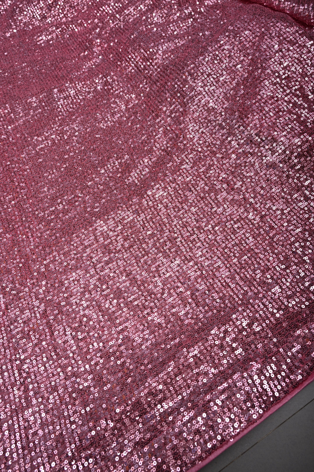 Rose Pink Full Sequins Embellished on Net Partywear Saree | SHOBITAM