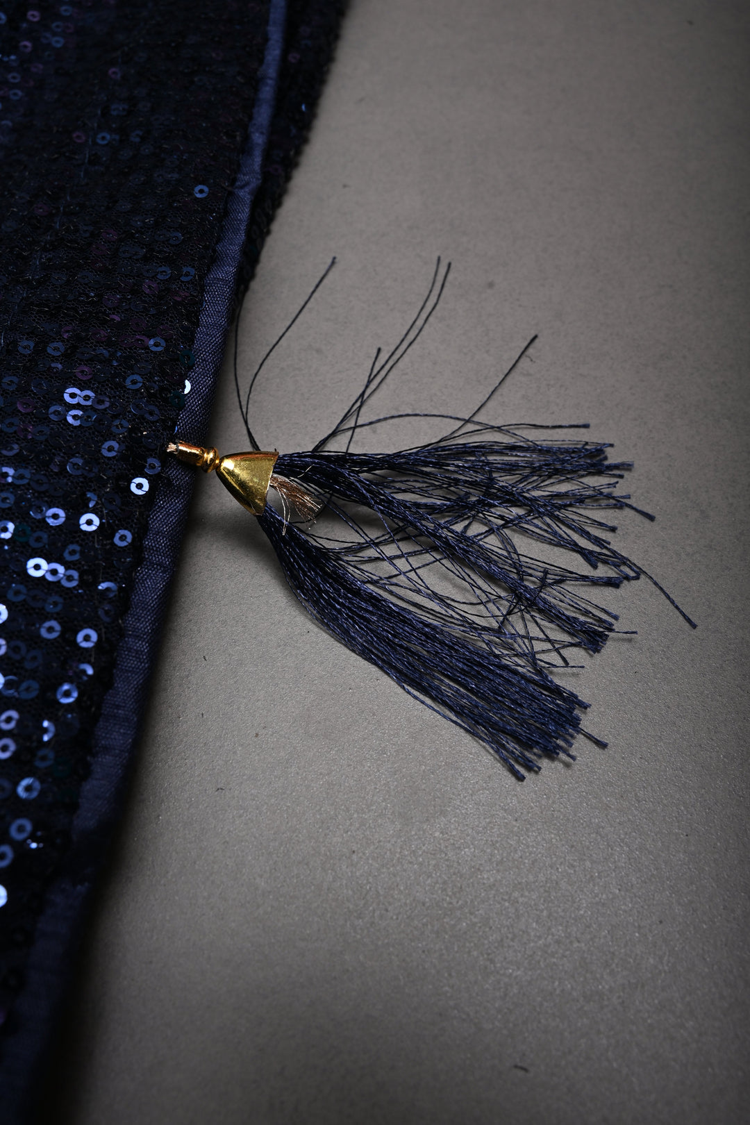 Midnight Blue Full Sequins Embellished on Net Partywear Saree | SHOBITAM