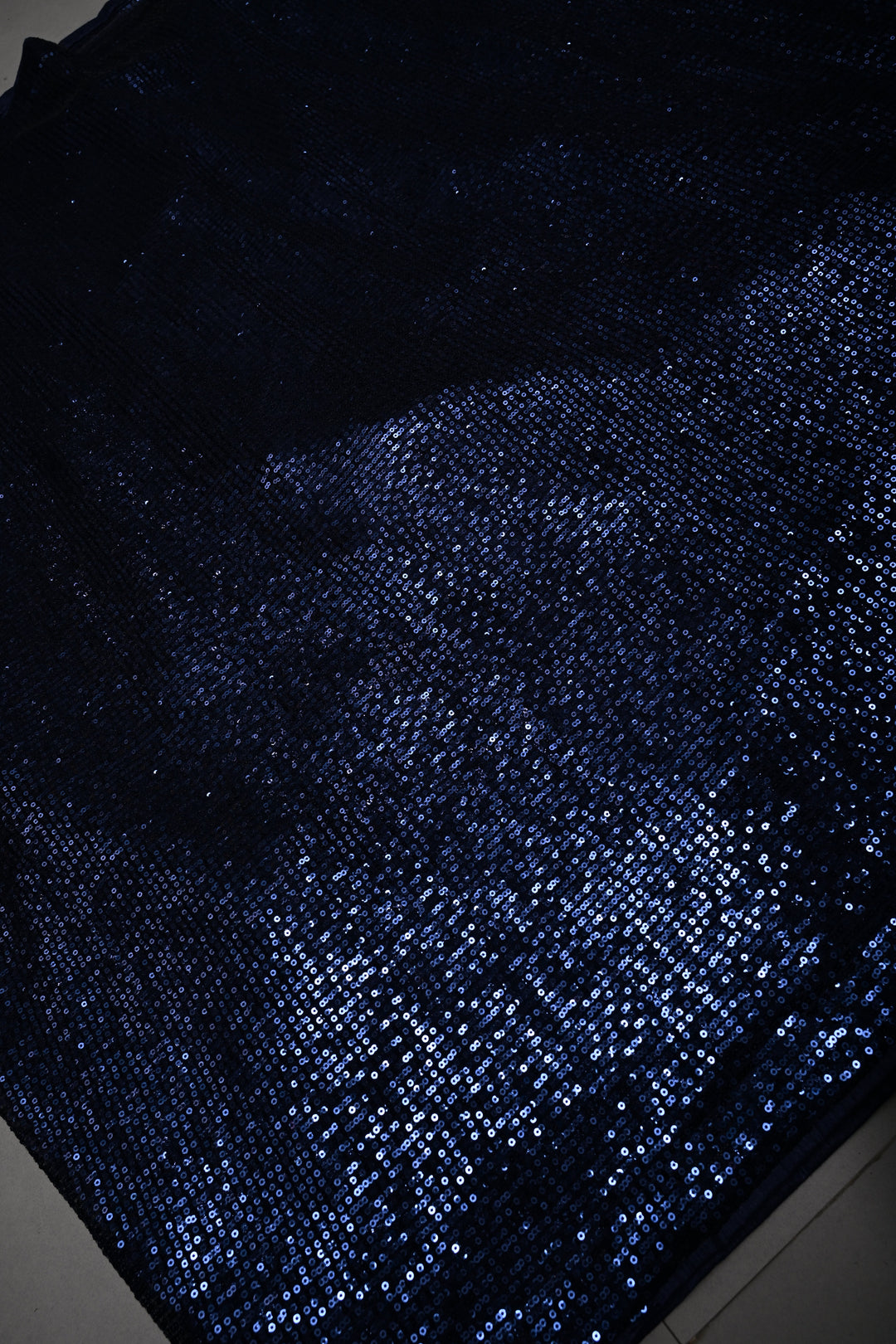 Midnight Blue Full Sequins Embellished on Net Partywear Saree | SHOBITAM