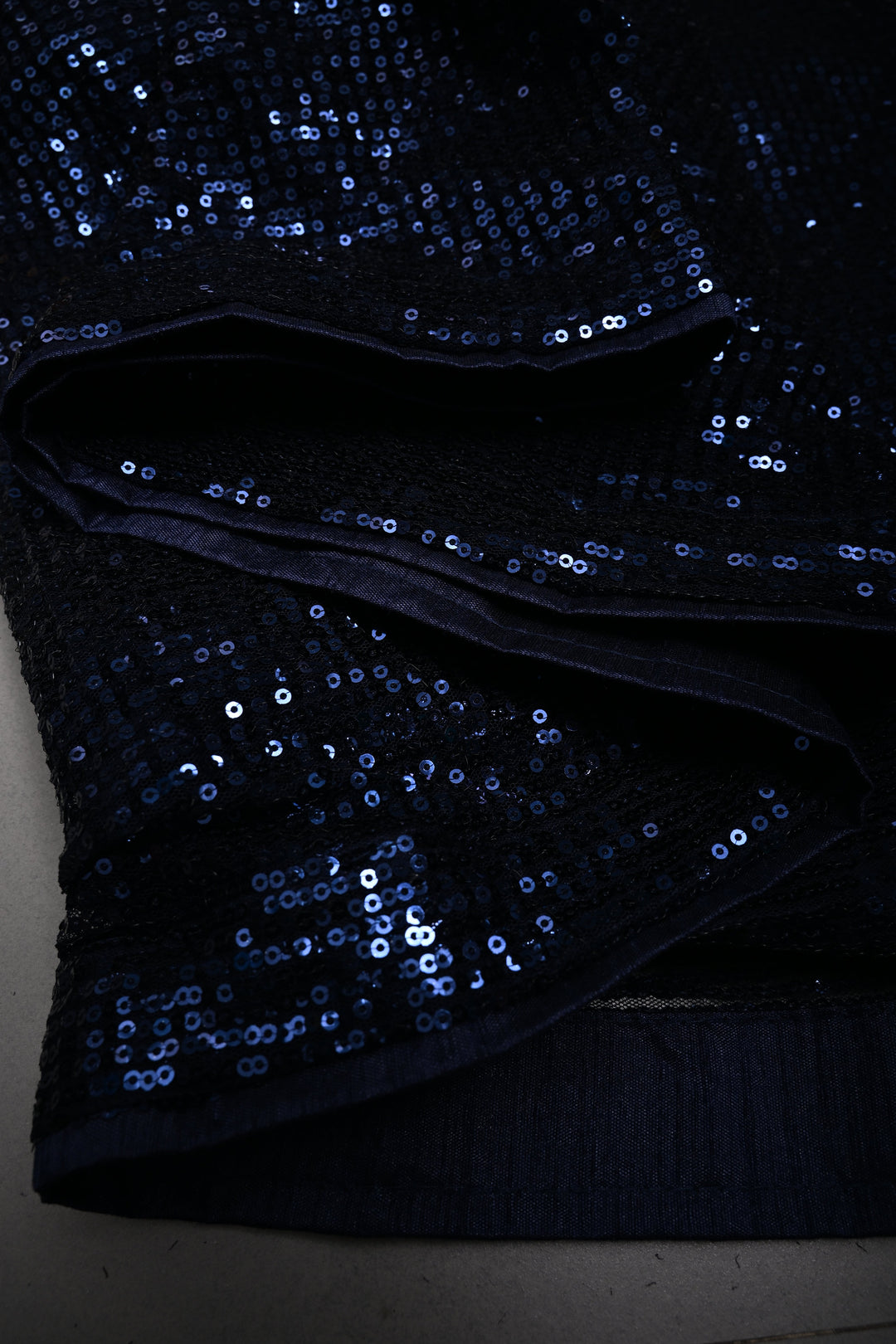 Midnight Blue Full Sequins Embellished on Net Partywear Saree | SHOBITAM