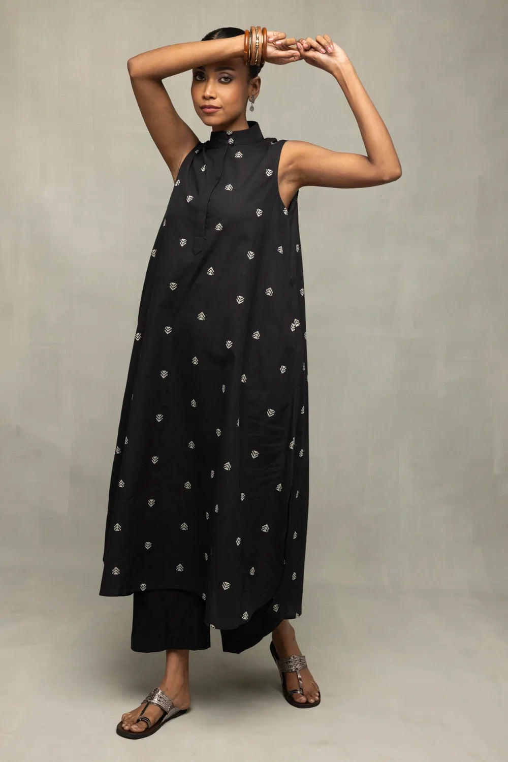 Black Gulnaar Woven Co-Ord Set | SHOBITAM