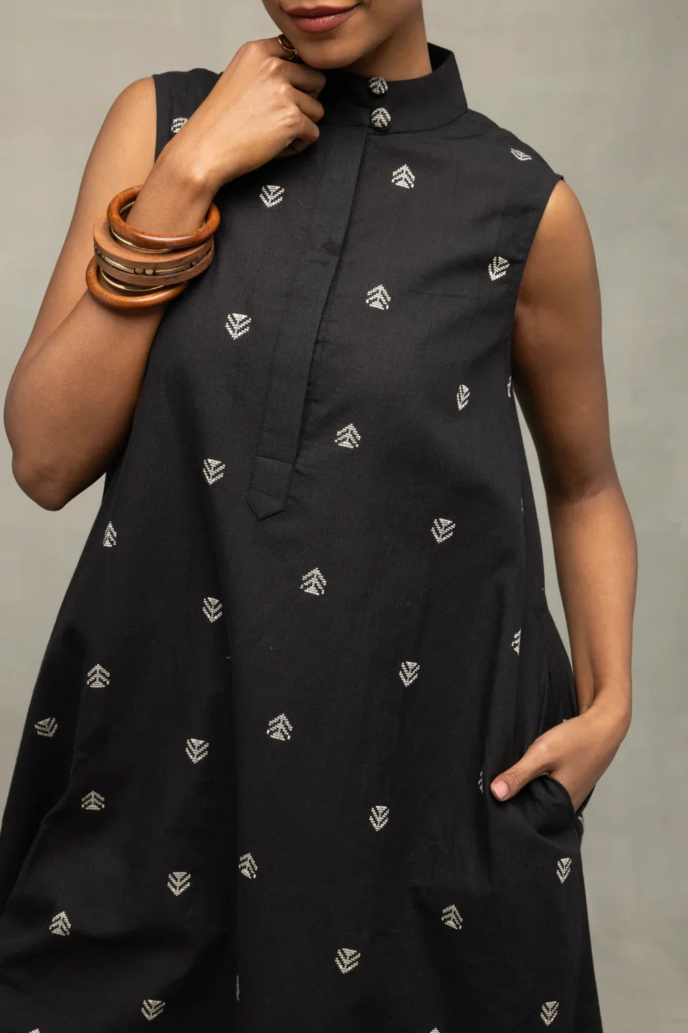 Black Gulnaar Woven Co-Ord Set | SHOBITAM