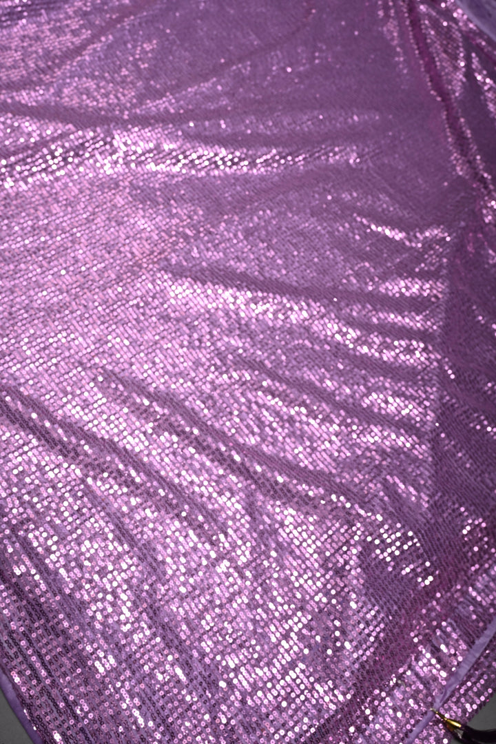Amethyst Full Sequins Embellished on Net Partywear Saree | SHOBITAM