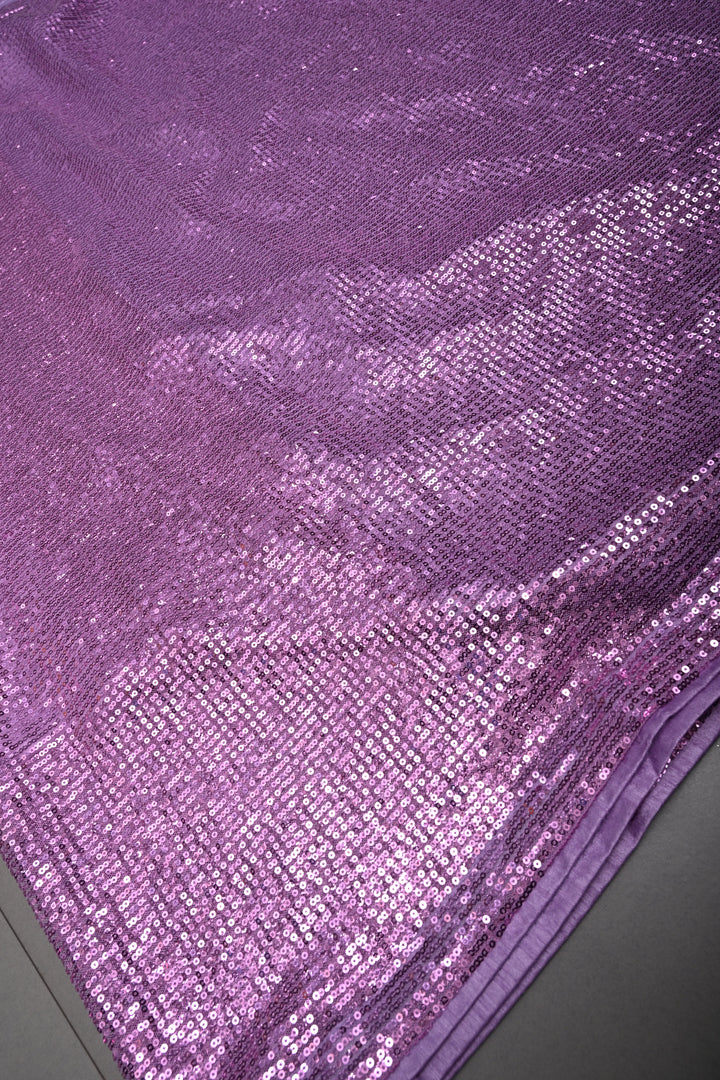 Amethyst Full Sequins Embellished on Net Partywear Saree | SHOBITAM