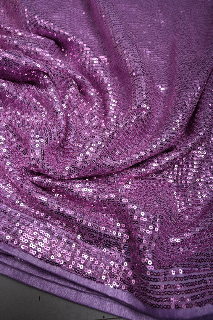 Amethyst Full Sequins Embellished on Net Partywear Saree | SHOBITAM