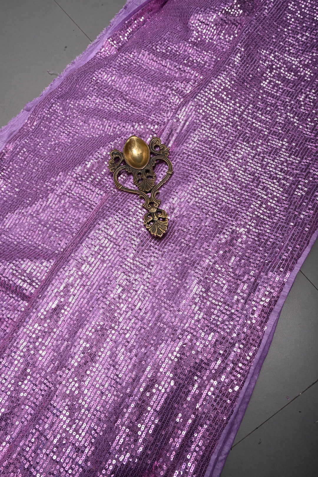 Amethyst Full Sequins Embellished on Net Partywear Saree | SHOBITAM