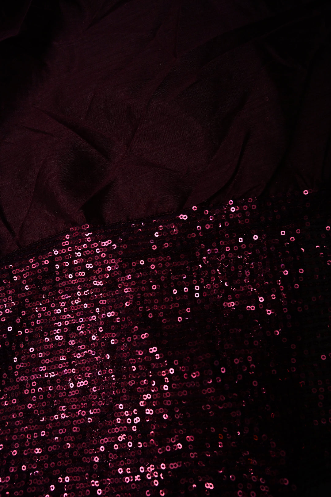 Wine Full Sequins Embellished on Net Partywear Saree | SHOBITAM