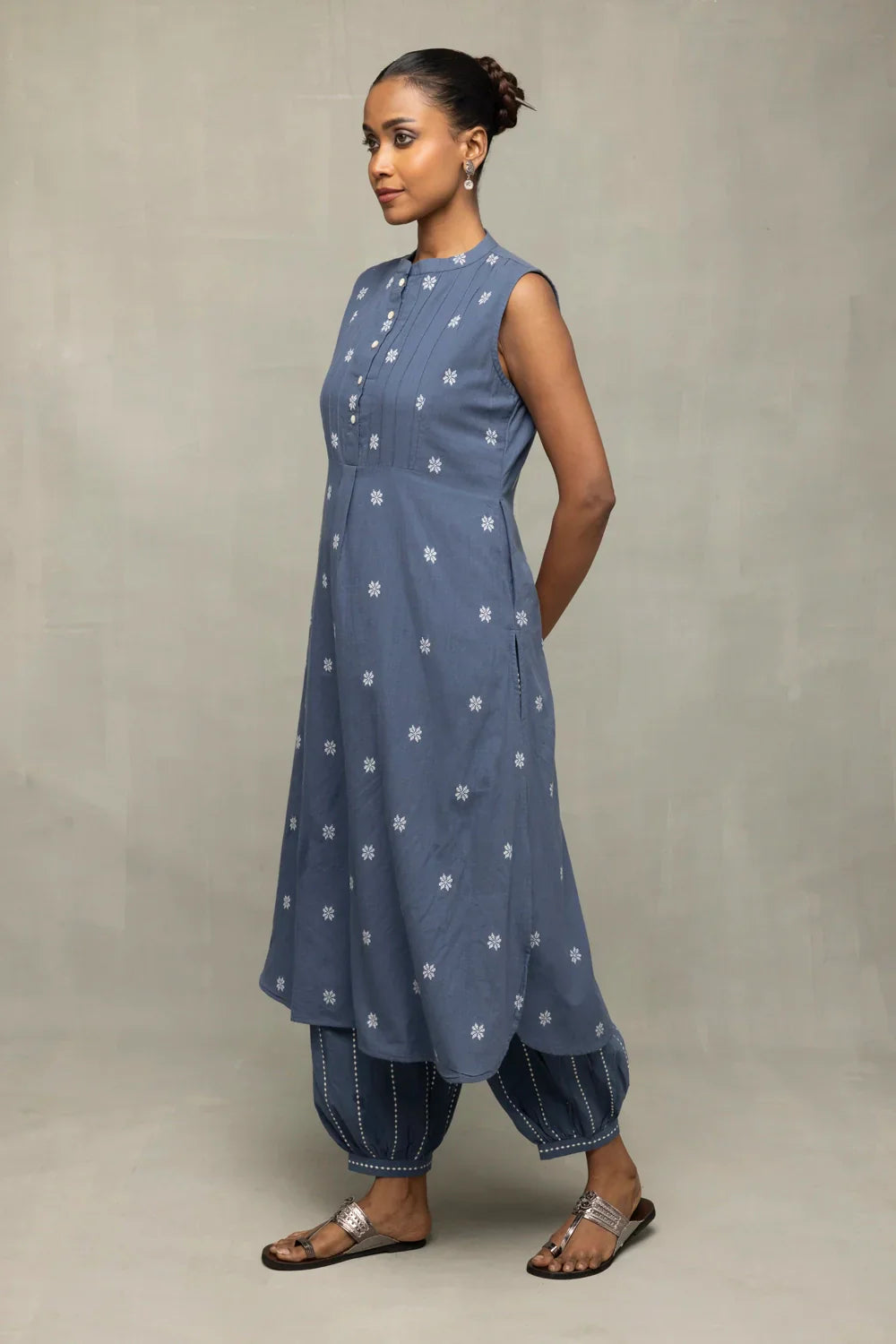 Blue Gulnaar Woven Co-Ord Set | SHOBITAM