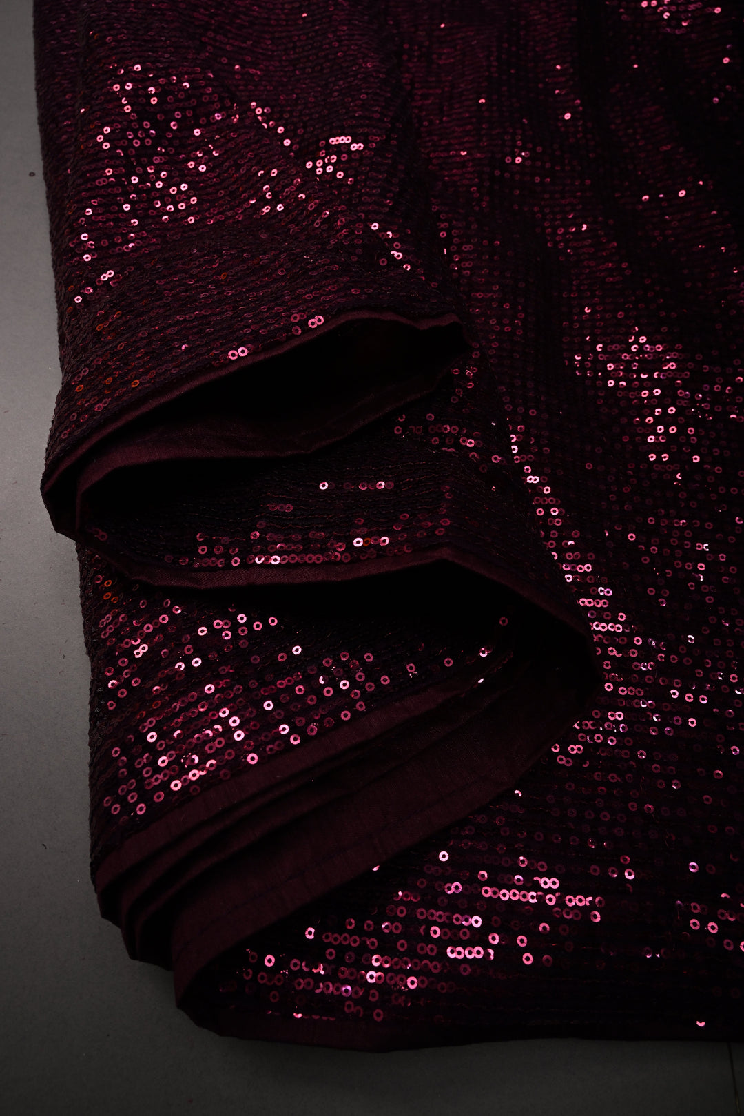 Wine Full Sequins Embellished on Net Partywear Saree | SHOBITAM