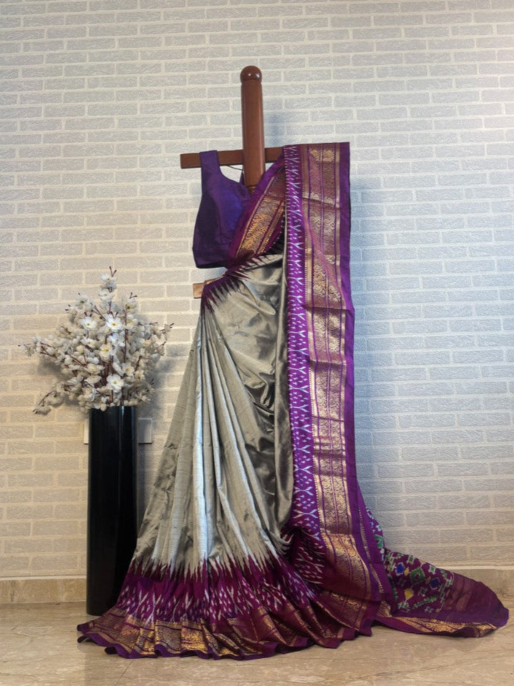 Majestic Muse - Pochampally Ikkat Silk Saree | SILK MARK CERTIFIED | SHOBITAM