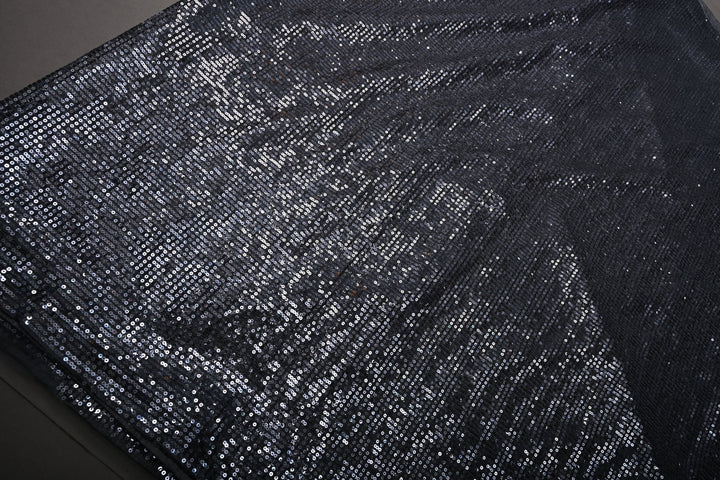 Gray Full Sequins Embellished on Net Partywear Saree | SHOBITAM