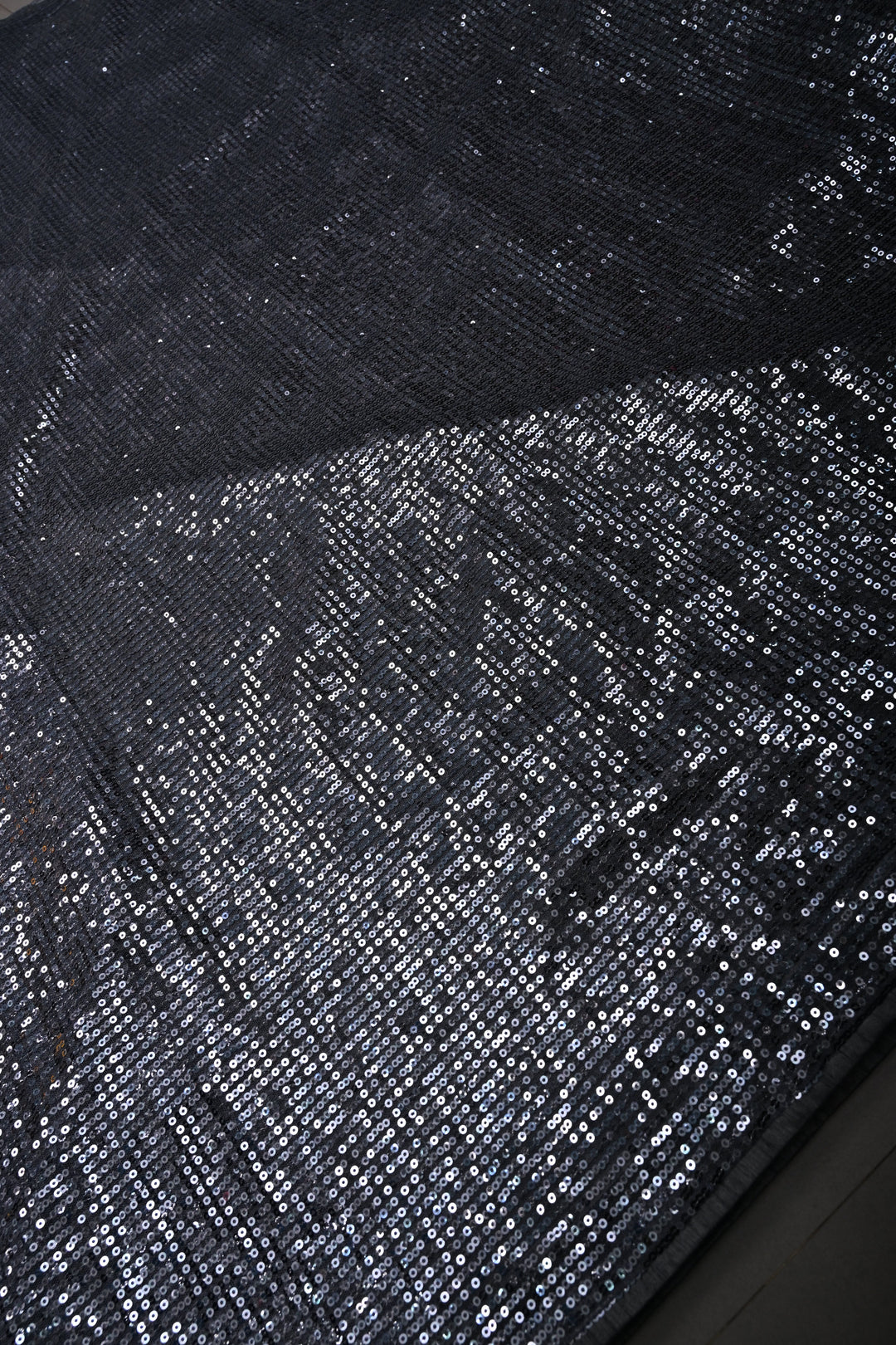Gray Full Sequins Embellished on Net Partywear Saree | SHOBITAM