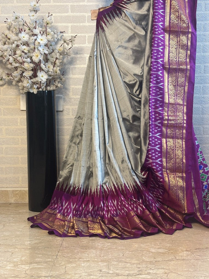 Majestic Muse - Pochampally Ikkat Silk Saree | SILK MARK CERTIFIED | SHOBITAM