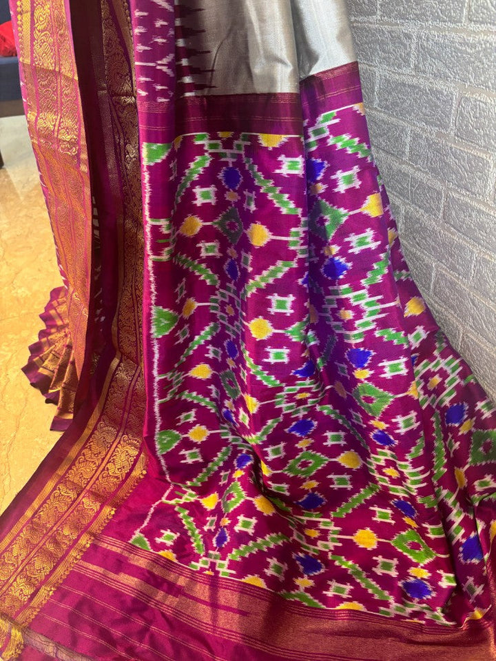 Majestic Muse - Pochampally Ikkat Silk Saree | SILK MARK CERTIFIED | SHOBITAM