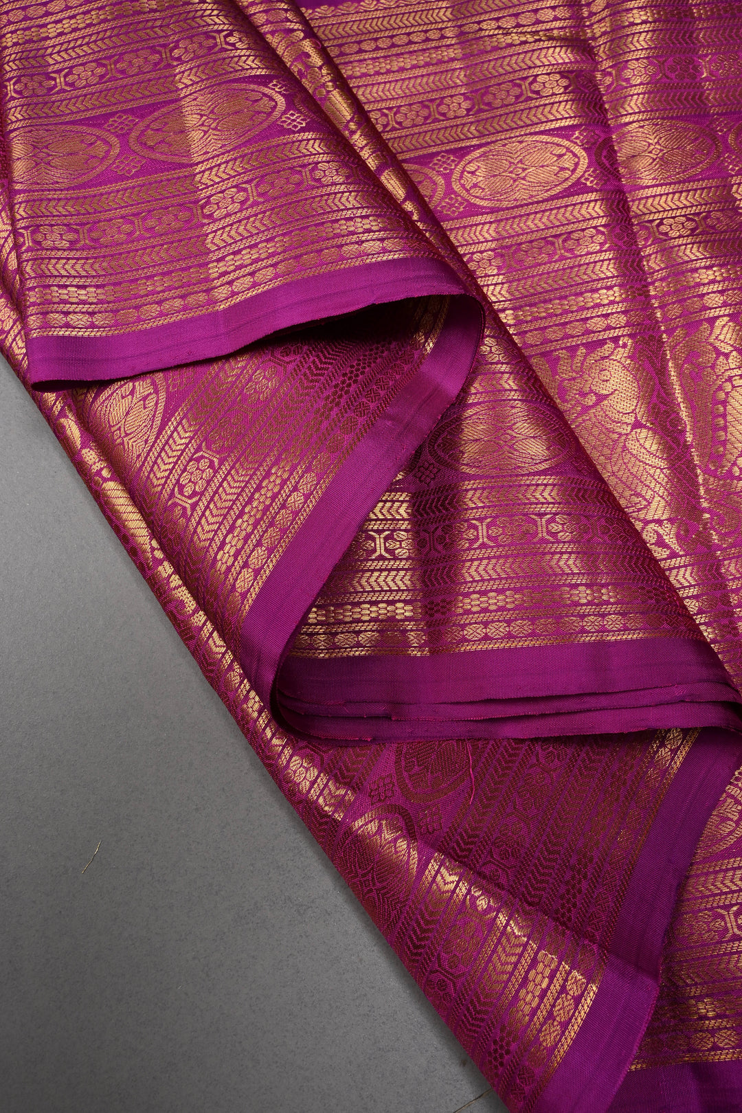 Frost Pink Gadwal Silk Saree with Zari Buttas and Wide Zari Border | SILK MARK CERTIFIED | SHOBITAM