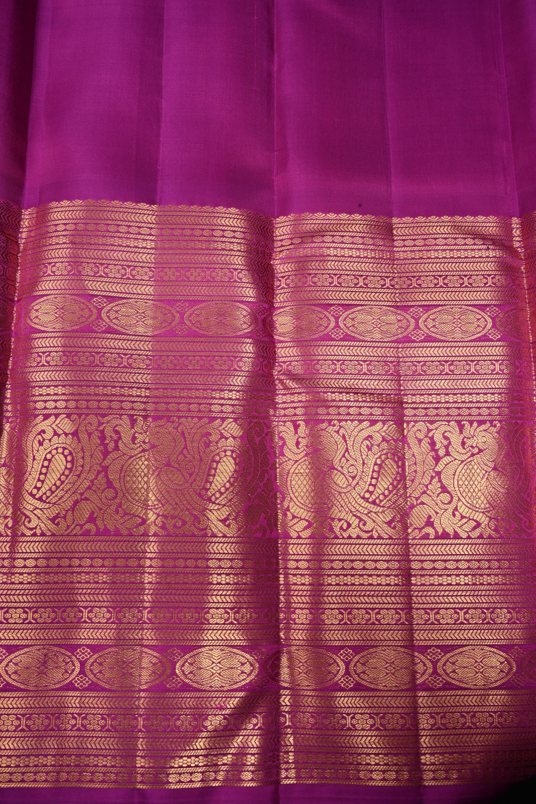 Frost Pink Gadwal Silk Saree with Zari Buttas and Wide Zari Border | SILK MARK CERTIFIED | SHOBITAM