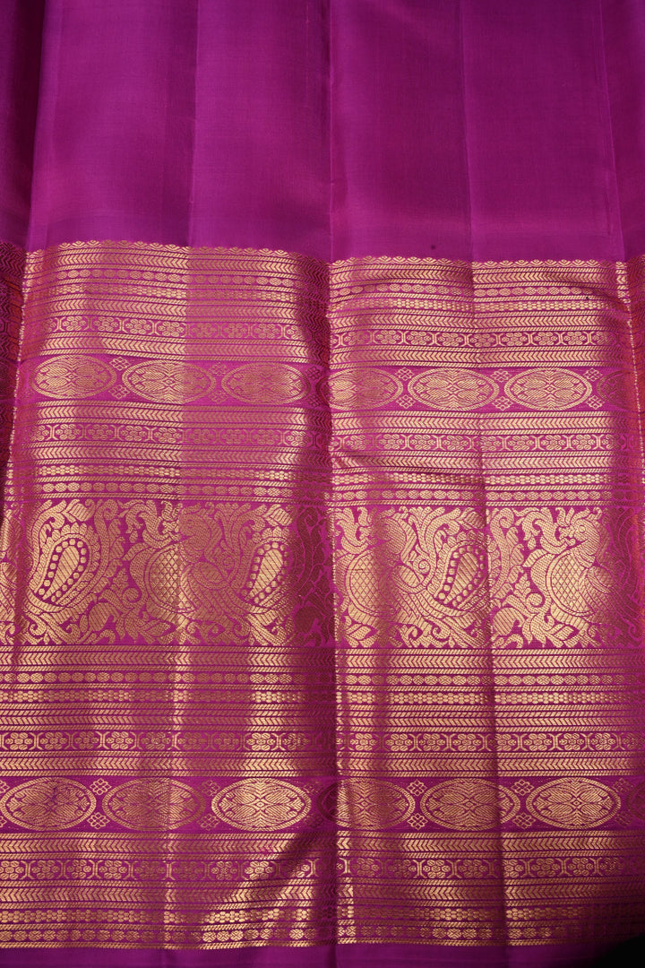 Frost Pink Gadwal Silk Saree with Zari Buttas and Wide Zari Border | SILK MARK CERTIFIED | SHOBITAM
