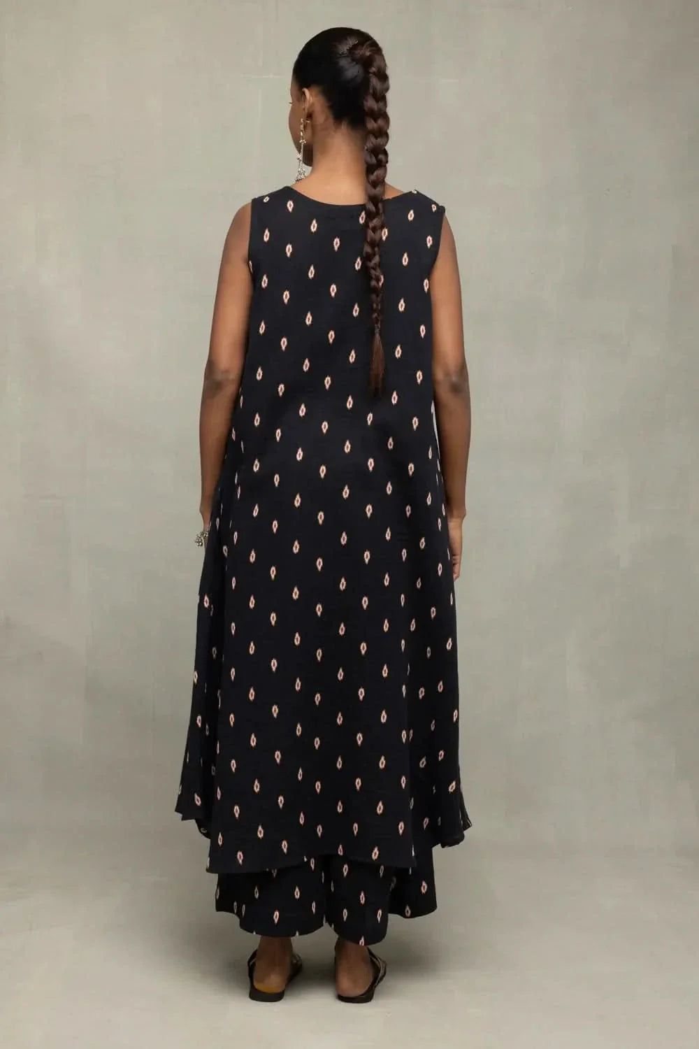 Black Oval Dot Pure Cotton Co-Ord Set | SHOBITAM