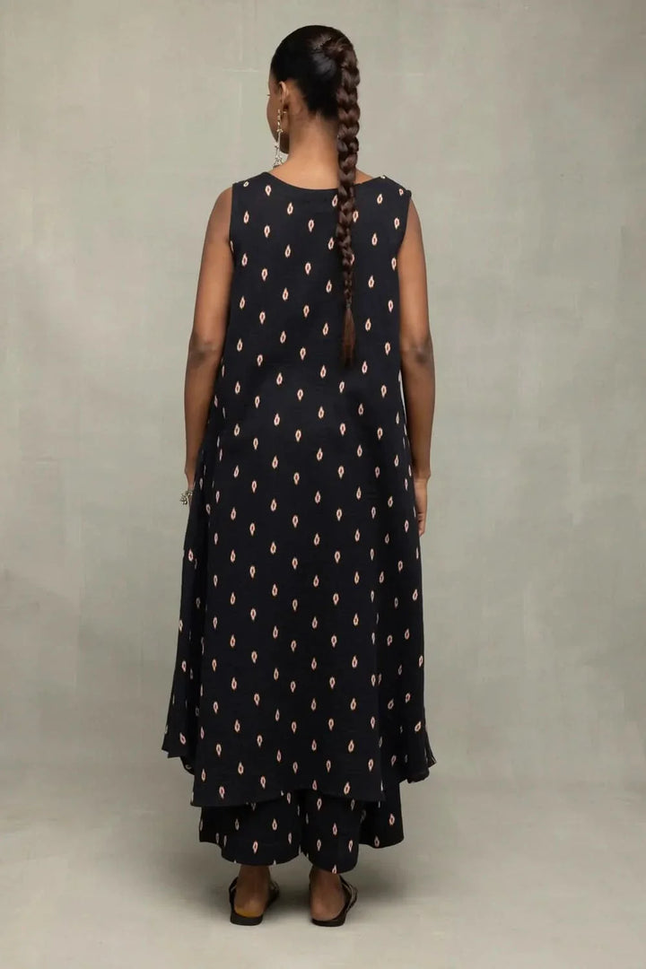 Black Oval Dot Pure Cotton Co-Ord Set | SHOBITAM