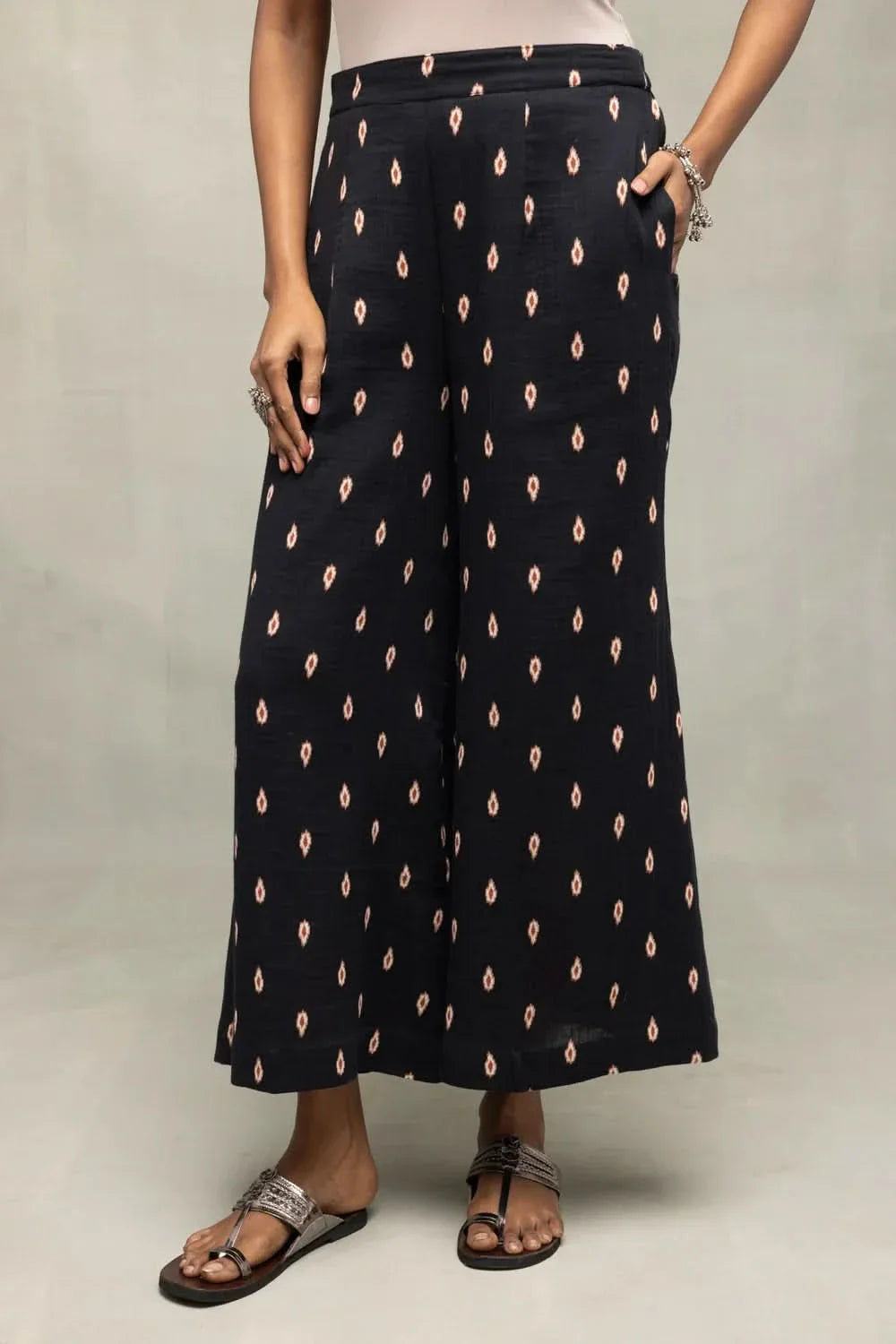 Black Oval Dot Pure Cotton Co-Ord Set | SHOBITAM
