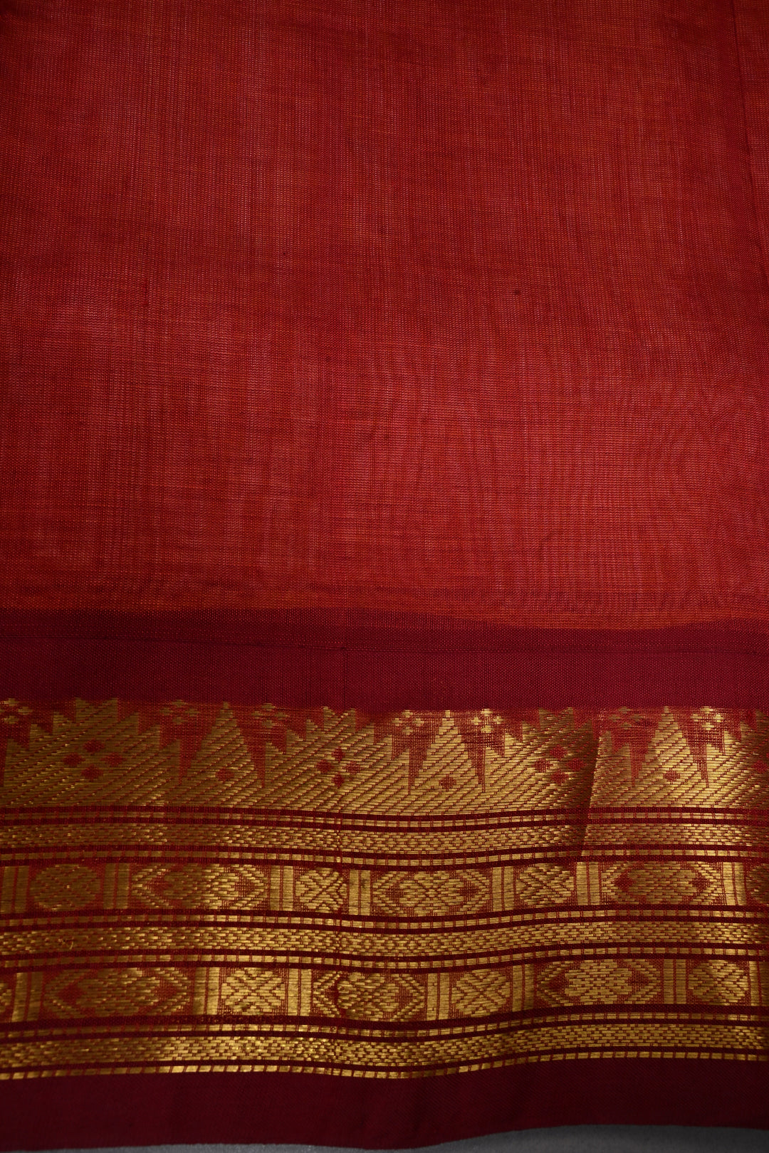 Mustard Yellow Korvai Kanchi Silk Cotton Handloom Saree with Checks Pattern and Contrast Zari Border