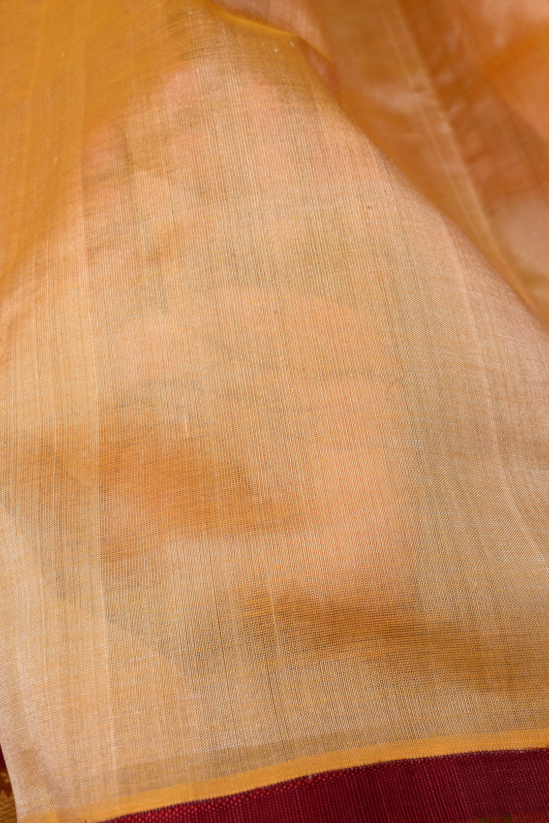 Mustard Yellow Korvai Kanchi Silk Cotton Handloom Saree with Checks Pattern and Contrast Zari Border