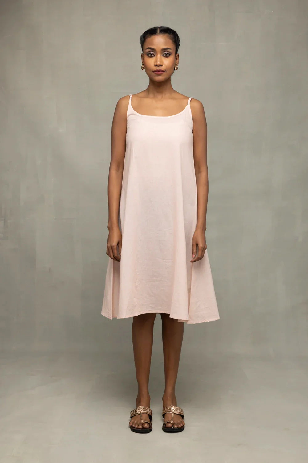 Lily Haze Lavender Mul Chanderi Embriodered Dress | SHOBITAM
