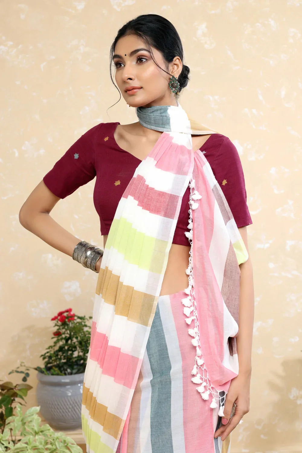 Ruhi Jamdani Blouse | SHOBITAM