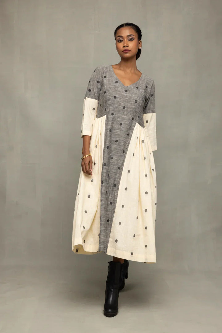Greyscape South Cotton Dress | SHOBITAM