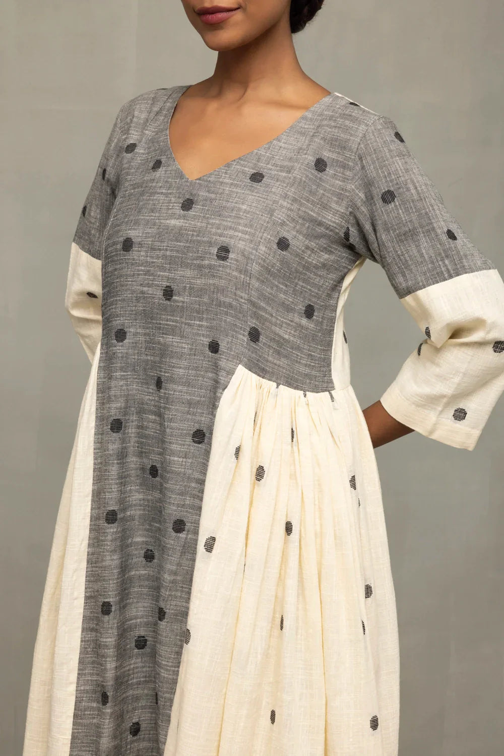 Greyscape South Cotton Dress | SHOBITAM