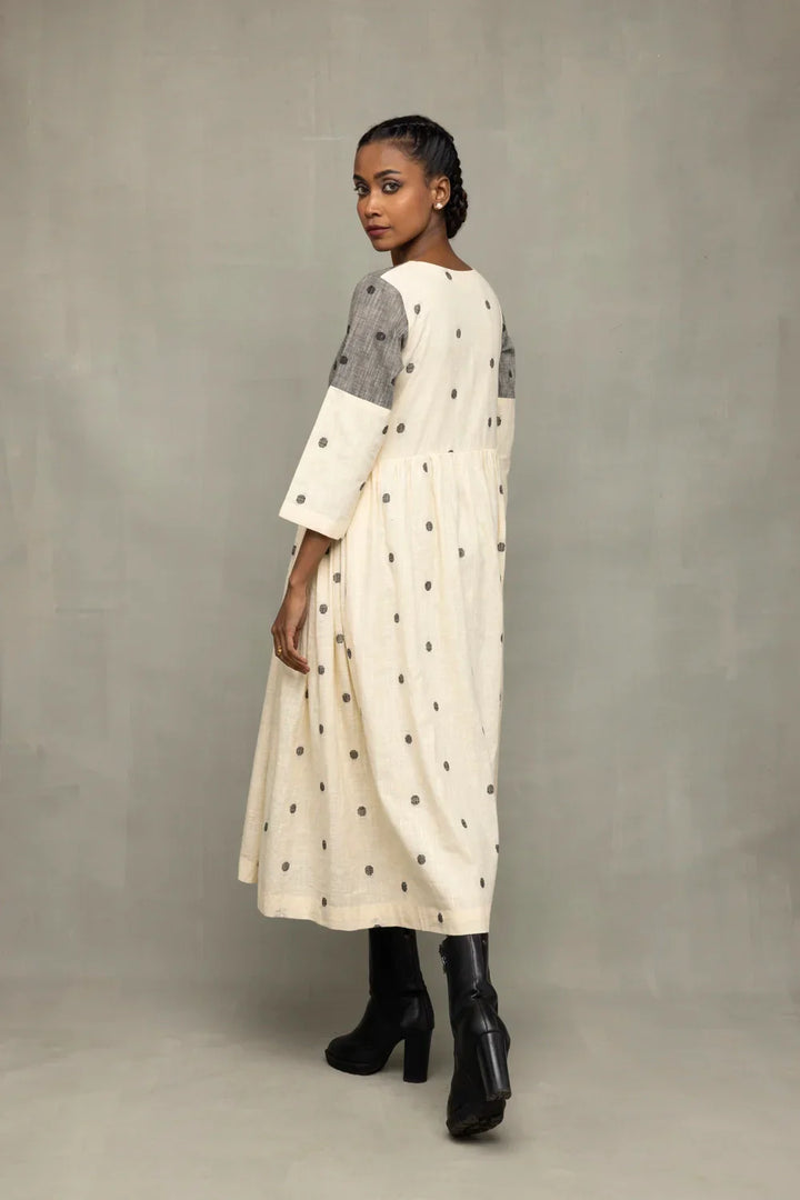 Greyscape South Cotton Dress | SHOBITAM