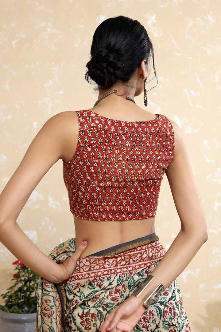 Flora Block Print Blouse | SHOBITAM