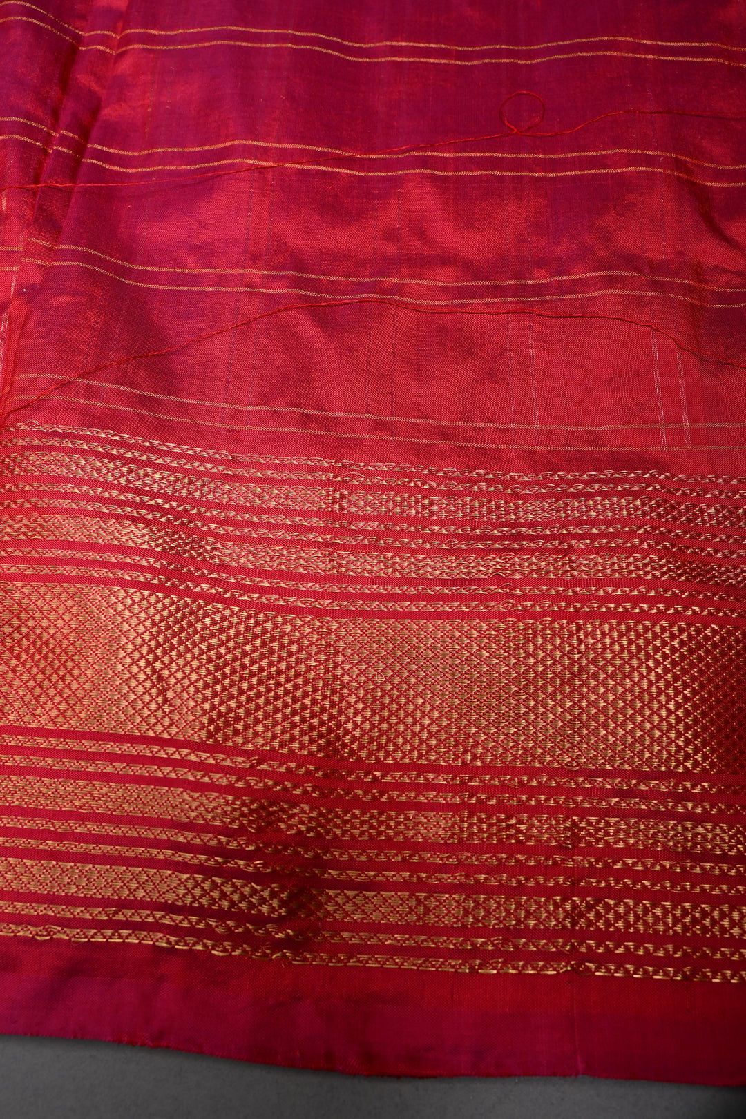 Kanchana  Pochampally Ikkat Pure Silk Saree with Patola Brocade and Contrast Zari Border | SILK MARK CERTIFIED | SHOBITAM