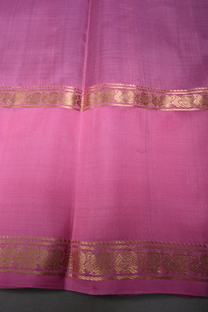 Forest Green Pure Kanjivaram Soft Silk Saree with Podi-Kattam Checks and Contrast Rettiapet Zari Border | SILK MARK CERTIFIED | SHOBITAM