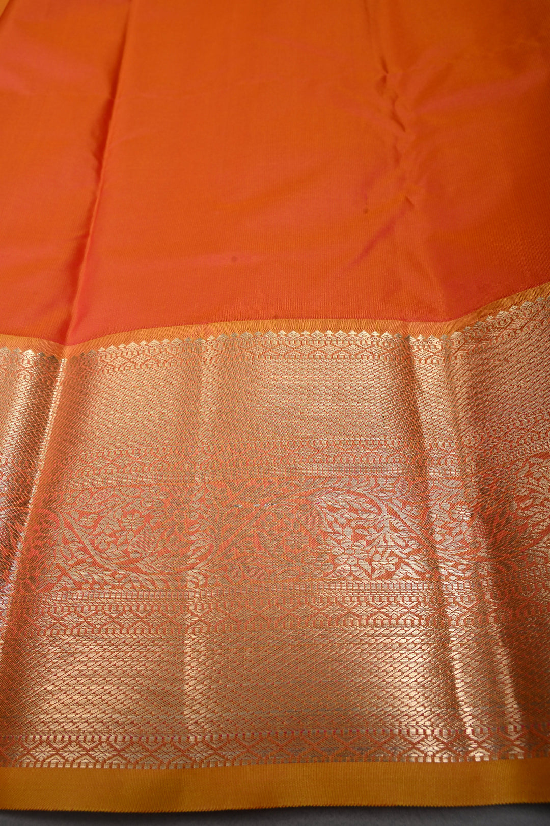 Reddish Pink Dual tone Zari Stripes on Kanjivaram Soft Semi Silk Saree with Butterfly Zari Buttas and Contrast Zari Border | SHOBITAM