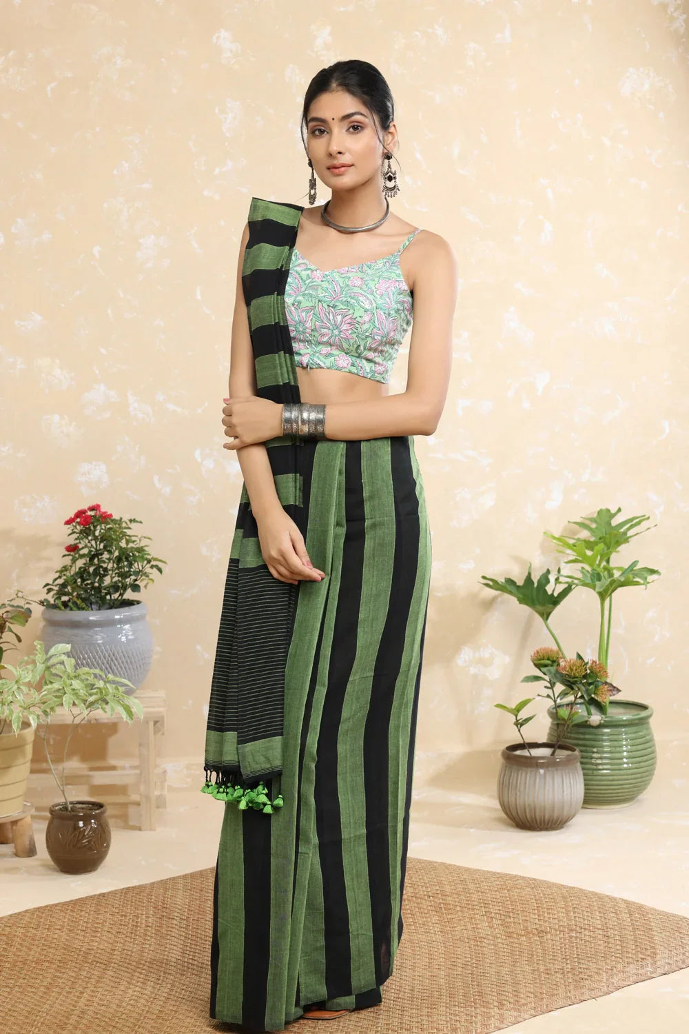 Ivy Block Print Blouse | SHOBITAM