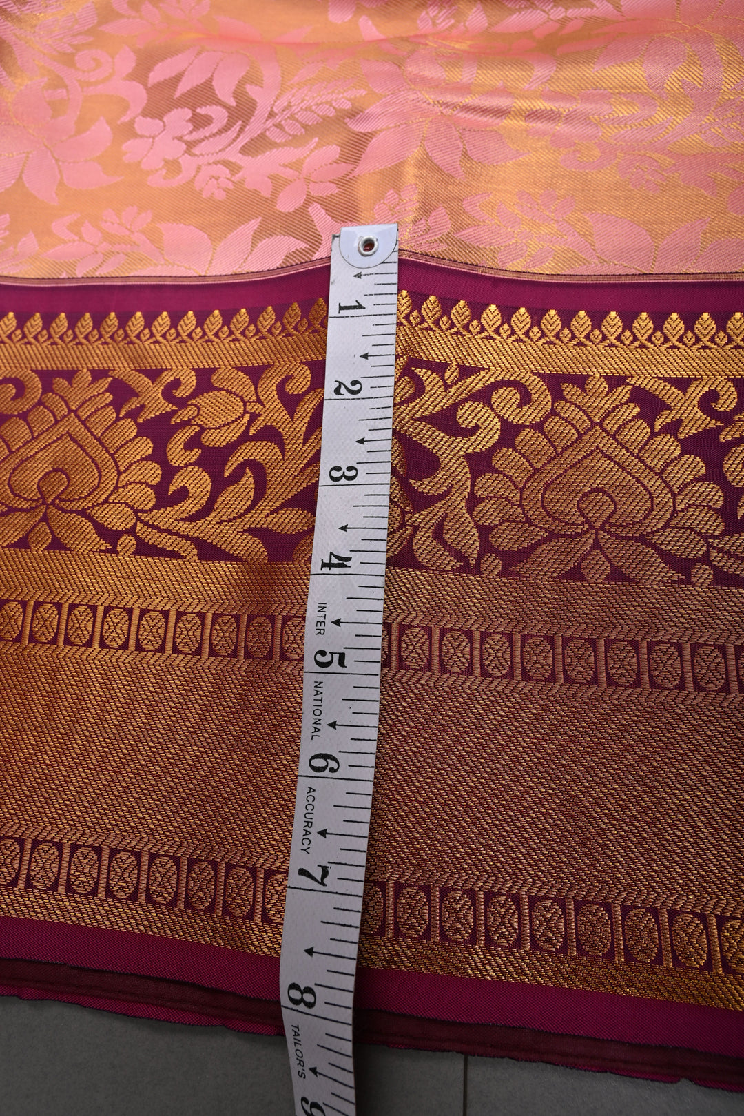 Rose Pink Kanjivaram Soft Semi Tissue Silk Saree with Meenakari Floral Jaal and Contrast Zari Border | SHOBITAM